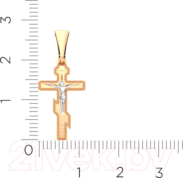 Изображение товара Крестик из комбинированного золота ZORKA 410006.2.14K.B.REL