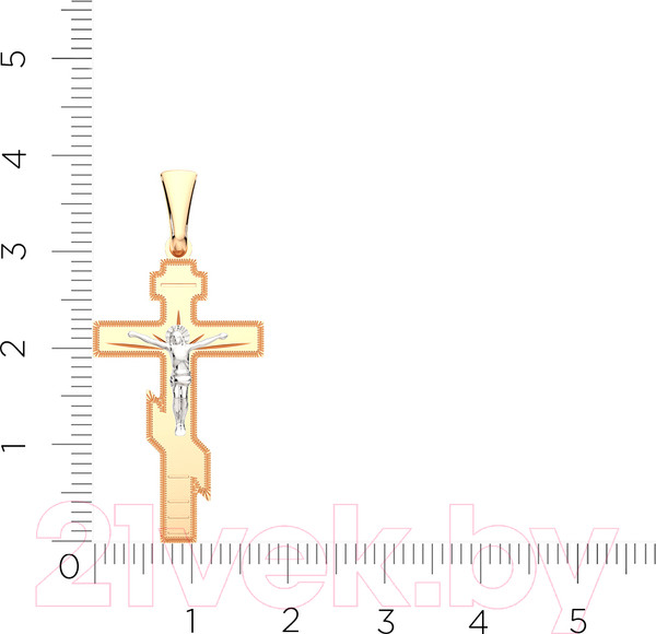Изображение товара Крестик из комбинированного золота ZORKA 410006.4.14K.B.REL