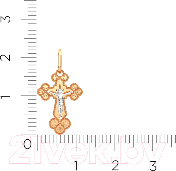 Изображение товара Крестик из комбинированного золота ZORKA 410007.3.14K.B.REL