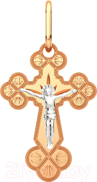 Изображение товара Крестик из комбинированного золота ZORKA 410007.3.14K.B.REL