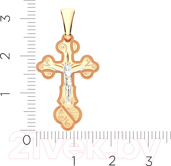 Изображение товара Крестик из комбинированного золота ZORKA 410008.1.14K.B.REL