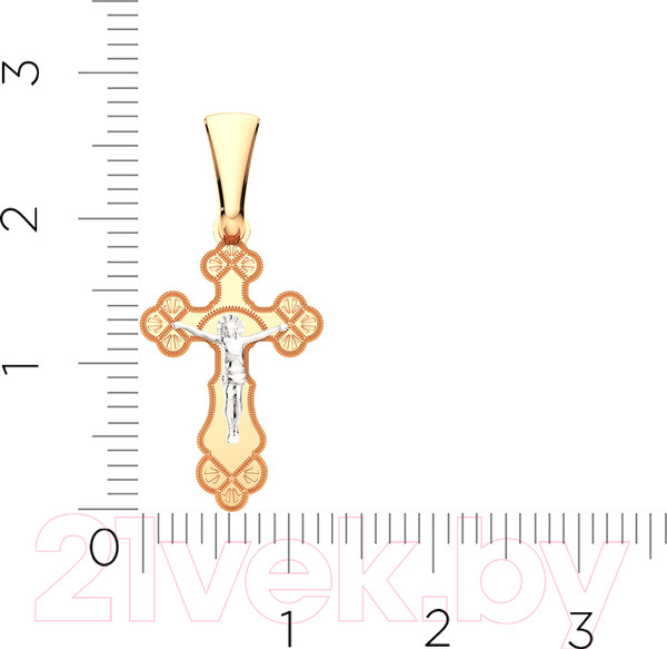 Изображение товара Крестик из комбинированного золота ZORKA 410012.2.14K.B.REL