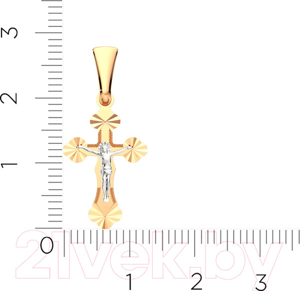Изображение товара Крестик из комбинированного золота ZORKA 410018.2.14K.B.REL