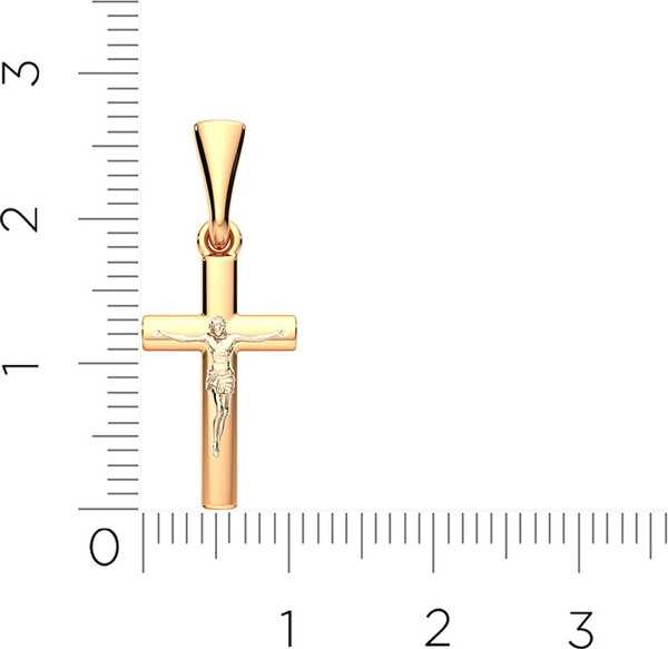 Изображение товара Крестик из комбинированного золота ZORKA 410025.14K.B.REL