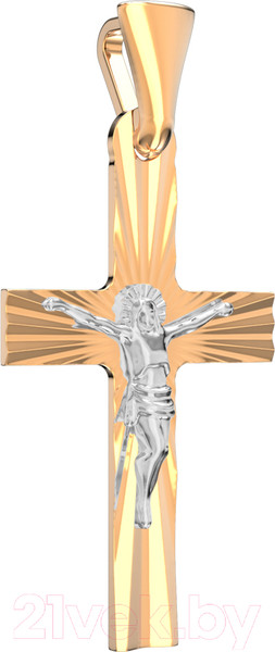 Изображение товара Крестик из комбинированного золота ZORKA 410032.14K.B.REL