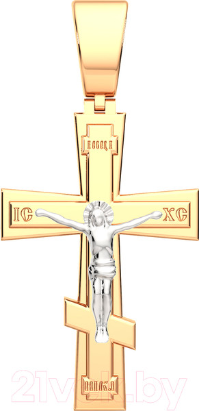 Изображение товара Крестик из комбинированного золота ZORKA 430128.14K.B.REL