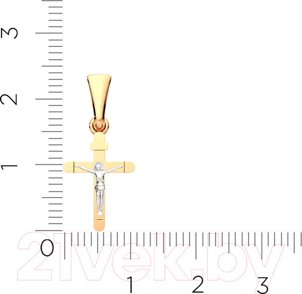 Изображение товара Крестик из комбинированного золота ZORKA 430187.14K.B.REL
