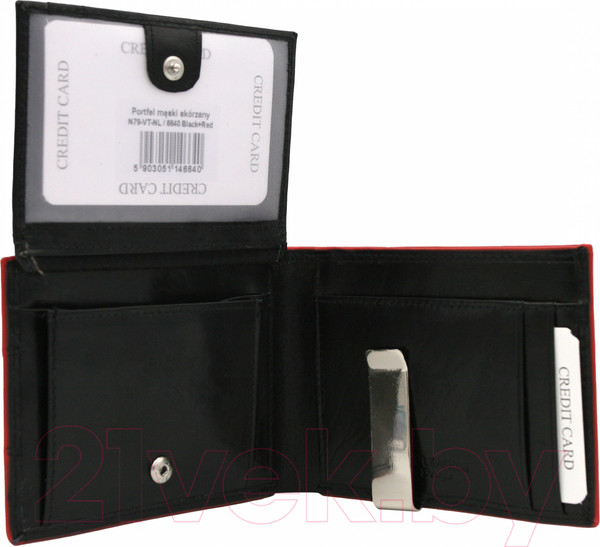 Изображение товара Портмоне No Brand N79-VT-NL (черный/красный)