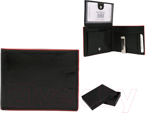 Изображение товара Портмоне No Brand N79-VT-NL (черный/красный)