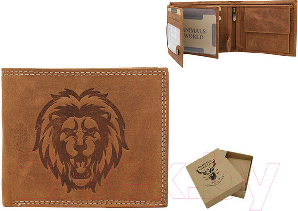Изображение товара Портмоне No Brand N992-CHM-LION (коньячный)