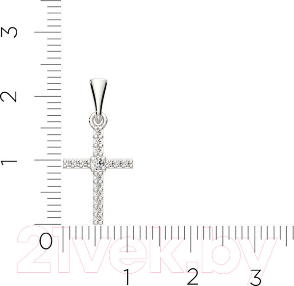 Изображение товара Крестик из белого золота ZORKA 440062.14K.W.REL (с фианитами)