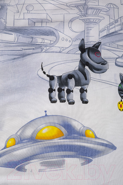 Изображение товара Комплект постельный для малышей Milanika Город роботов Детство (бязь)