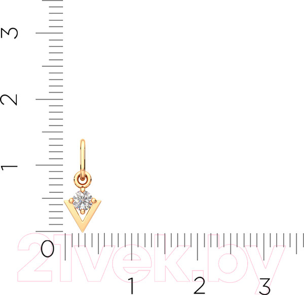 Изображение товара Подвеска из розового золота ZORKA 440291.14K.R (с фианитом)