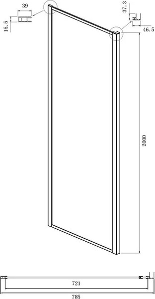 Изображение товара Душевой уголок Ambassador Forsa 110x80x200 / 17021117AX-80AX