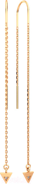 Изображение товара Серьги из розового золота ZORKA 310484.14K.R (с фианитами)
