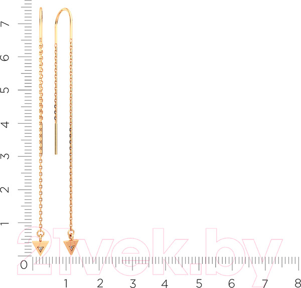 Изображение товара Серьги из розового золота ZORKA 310484.14K.R (с фианитами)