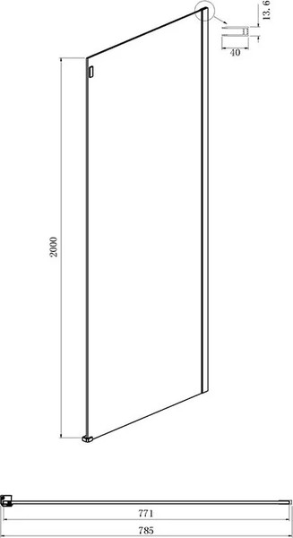 Изображение товара Душевой уголок Ambassador Benefit 130x80x200 / 19021202HB-80HB