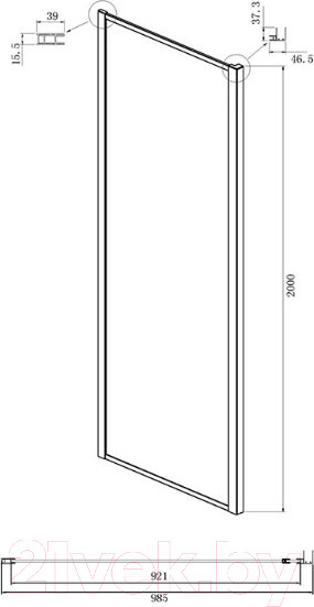 Изображение товара Душевая стенка Ambassador Elysium 100x200 / 100KX