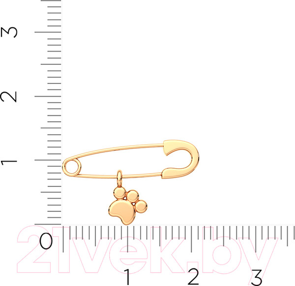 Изображение товара Брошь из розового золота ZORKA 930024