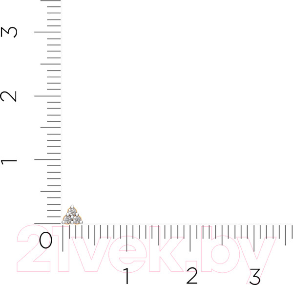 Изображение товара Пирсинг из розового золота ZORKA 710029.14K.R (с фианитами)