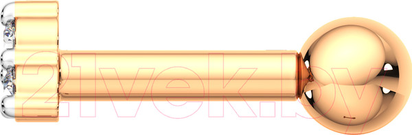 Изображение товара Пирсинг из розового золота ZORKA 710029.14K.R (с фианитами)