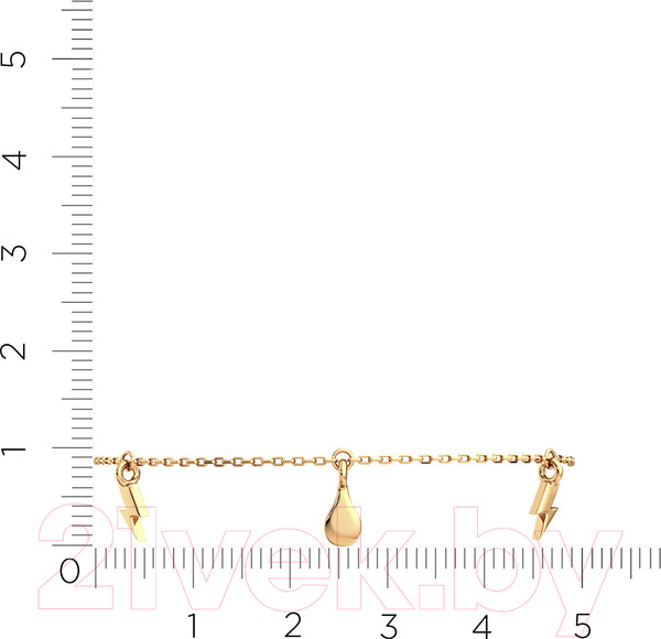 Изображение товара Браслет из розового золота ZORKA 650053.14K.R.ZZ (18см)