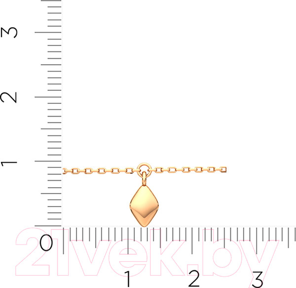 Изображение товара Браслет на ногу из розового золота ZORKA 650050.14K.R (28см)