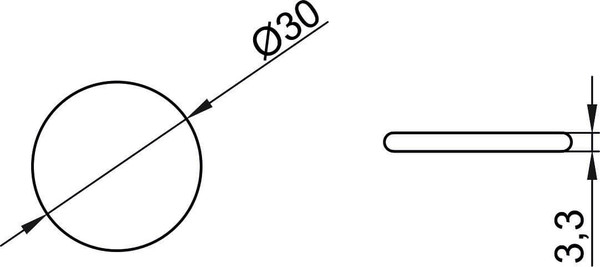 Изображение товара Протектор для мебели AKS Фетровая d30 1 лист 25шт (серый)