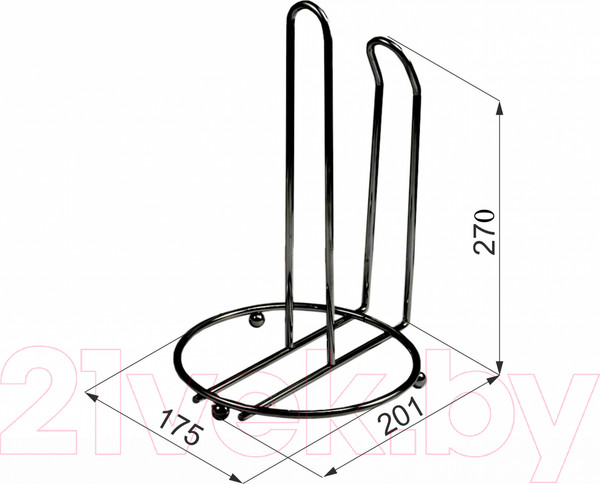 Изображение товара Держатель кухонный для полотенец AKS CWJ207В (хром)