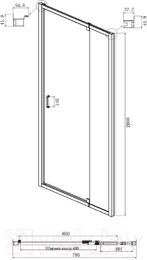 Изображение товара Душевой уголок Ambassador Elysium 80x80x200 / 111021102KX-80KX