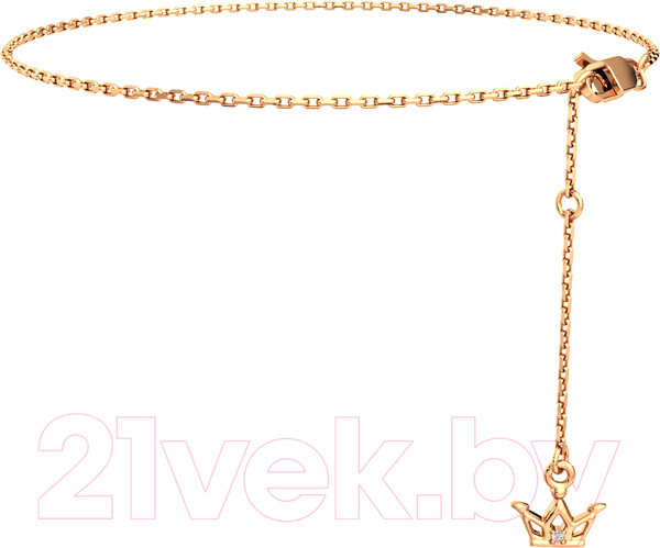 Изображение товара Браслет из розового золота ZORKA 640031.14K.R (20см, с фианитом)