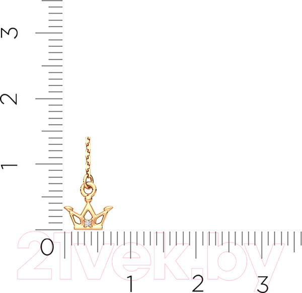 Изображение товара Браслет из розового золота ZORKA 640031.14K.R (20см, с фианитом)