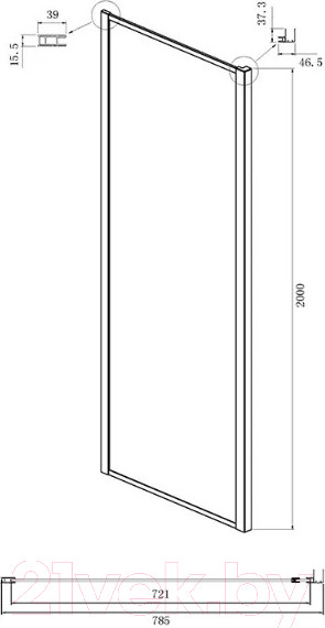 Изображение товара Душевой уголок Ambassador Elysium 90x80x200 / 111021103KX-80KX