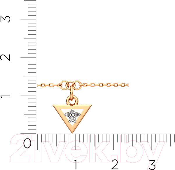 Изображение товара Браслет на ногу из розового золота ZORKA 640080.14K.R (28см, с фианитами)