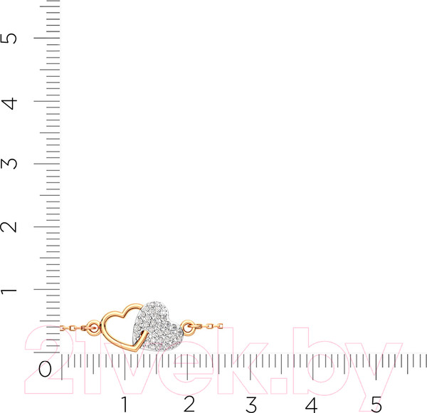 Изображение товара Браслет из розового золота ZORKA 640086.14K.R.ZZ (18см, с фианитами)