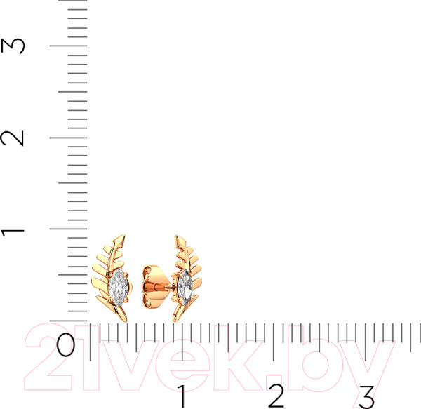 Изображение товара Серьги из розового золота ZORKA 310486.14K.R (с фианитами)