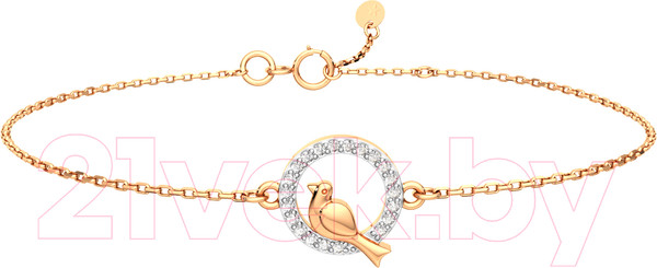 Изображение товара Браслет из розового золота ZORKA 640091.14K.R.ZZ (18см, с фианитами)