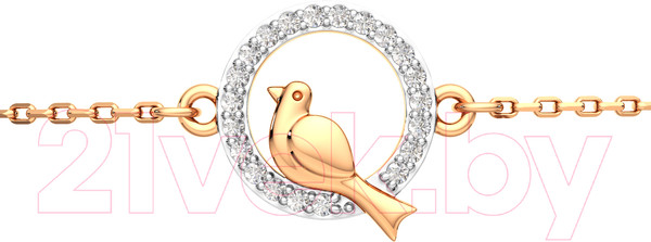 Изображение товара Браслет из розового золота ZORKA 640091.14K.R.ZZ (18см, с фианитами)