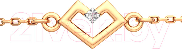 Изображение товара Браслет из розового золота ZORKA 6401618.14K.R (18см, с фианитом)