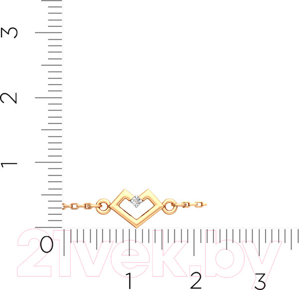 Изображение товара Браслет из розового золота ZORKA 6401618.14K.R (18см, с фианитом)