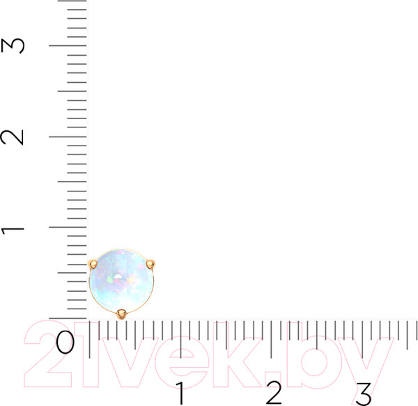 Изображение товара Моносерьга из розового золота ZORKA 310625S.14K.R (с опалом)