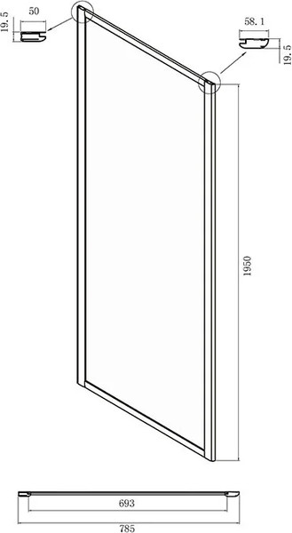 Изображение товара Душевой уголок Ambassador Forsa 100x80x195 / 17021101NX-80NX