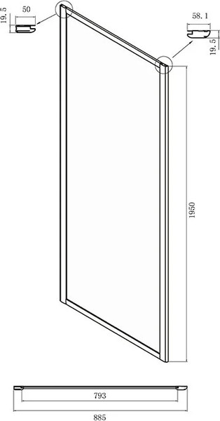Изображение товара Душевой уголок Ambassador Forsa 100x90x195 / 17021101NX-90NX
