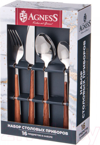 Изображение товара Набор столовых приборов Agness 942-135 (16пр)