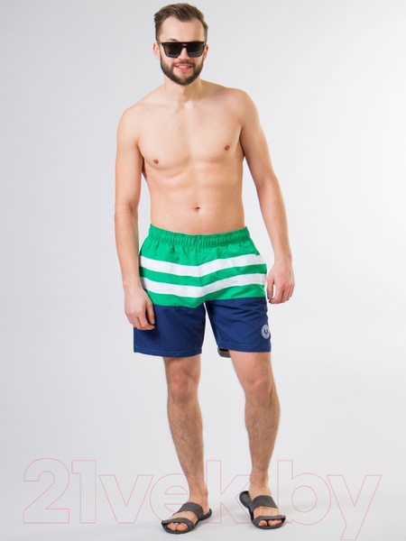 Изображение товара Шорты Isee JF40055J (р.54, синий/зеленый/белый)