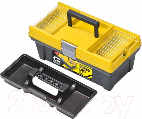 Изображение товара Ящик для инструментов Patrol Stuff Semi Profi Carbo 12" / SKR12SPSCARZOLPG011 (желтый)