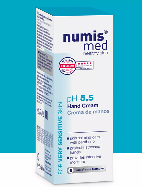 Изображение товара Крем для рук Numis Med Для чувствительной кожи с пантенолом pH 5.5 / 40213060 (75мл)