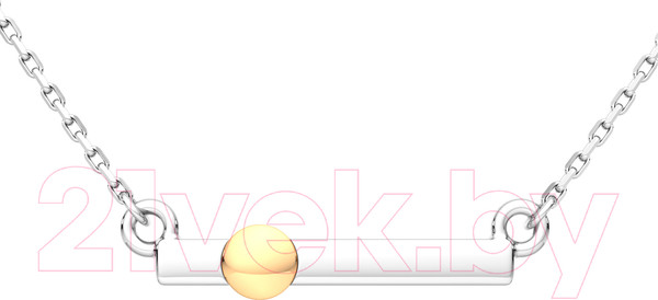 Изображение товара Колье из серебра ZORKA 0540019.G14K (45см, с золотой вставкой)