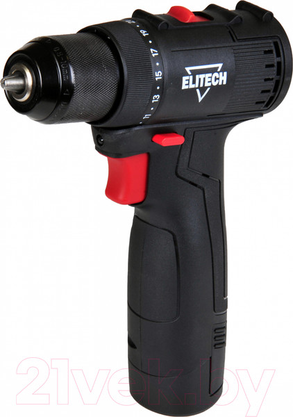 Изображение товара Аккумуляторная дрель-шуруповерт Elitech ДА 10.8БЛ2 204842