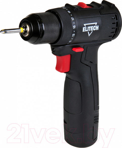 Изображение товара Аккумуляторная дрель-шуруповерт Elitech ДА 10.8БЛ2 204842